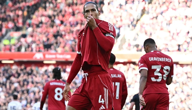 Ảnh bài viết Van Dijk sắp đạt cột mốc 100 trận đá chính liên tiếp cho Liverpool