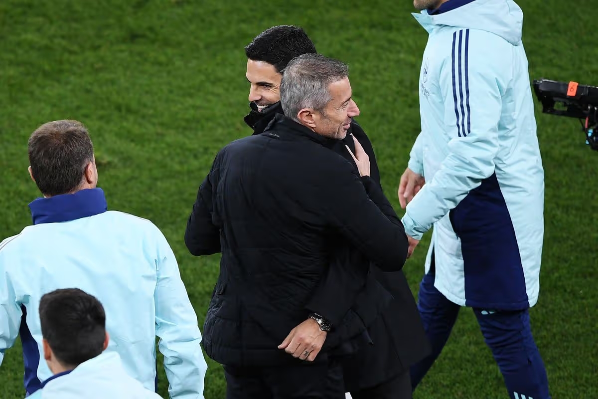 Bộ đ&ocirc;i quyền lực Andrea Berta v&agrave; Mikel Arteta của Arsenal.