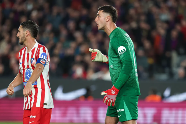 Thủ th&agrave;nh Mousso đ&atilde; c&oacute; một trận đấu nỗ lực cho Atletico.