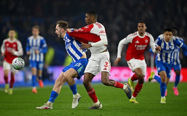 Cristhian Mosquera (7/10): Thay thế Saliba chấn thương v&agrave; sớm nhận thẻ v&agrave;ng. Tuy nhi&ecirc;n, anh xử l&yacute; t&igrave;nh huống b&igrave;nh tĩnh v&agrave; c&oacute; nhiều pha cắt b&oacute;ng quan trọng.