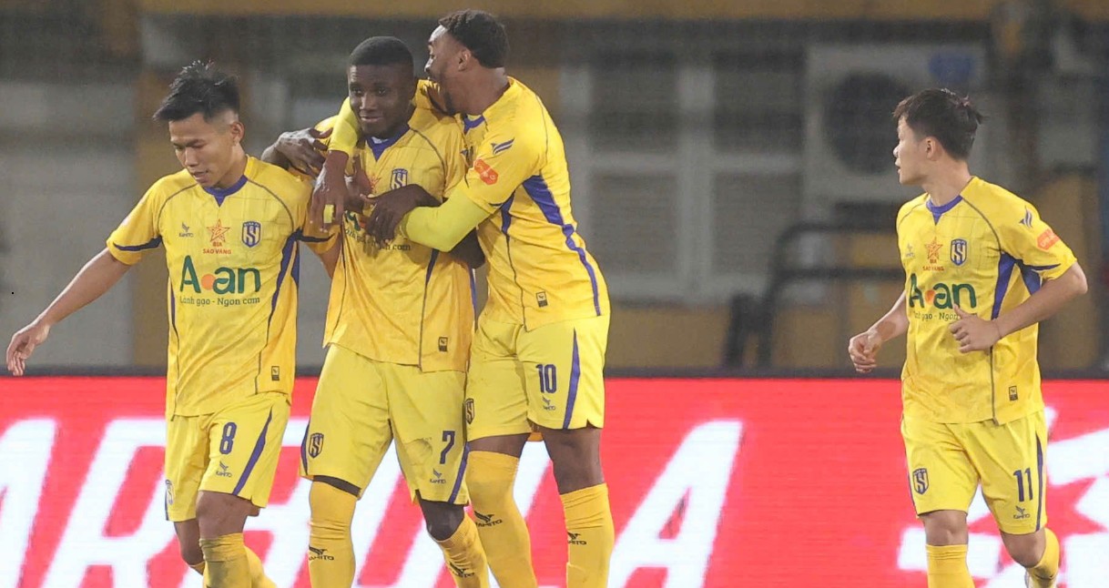 SLNA đang được đánh giá cao hơn Hải Phòng ở cuộc chạm trán tới. Ảnh: CLB SLNA.