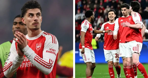 Havertz c&oacute; ng&agrave;y thi đấu cảm x&uacute;c khi ghi b&agrave;n v&agrave;o lưới đội b&oacute;ng cũ Leverkusen.