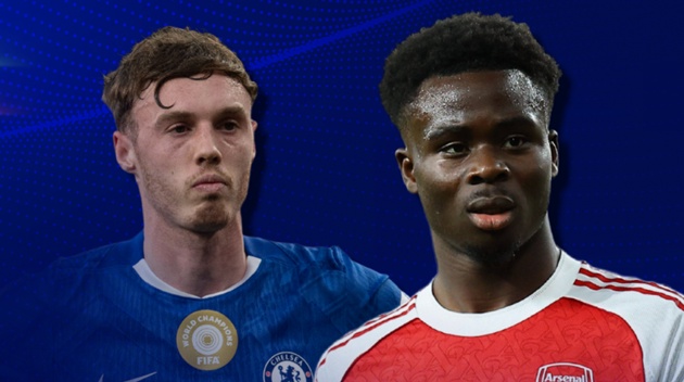 Gi&aacute; trị chuyển nhượng của Saka v&agrave; Palmer thụt giảm,