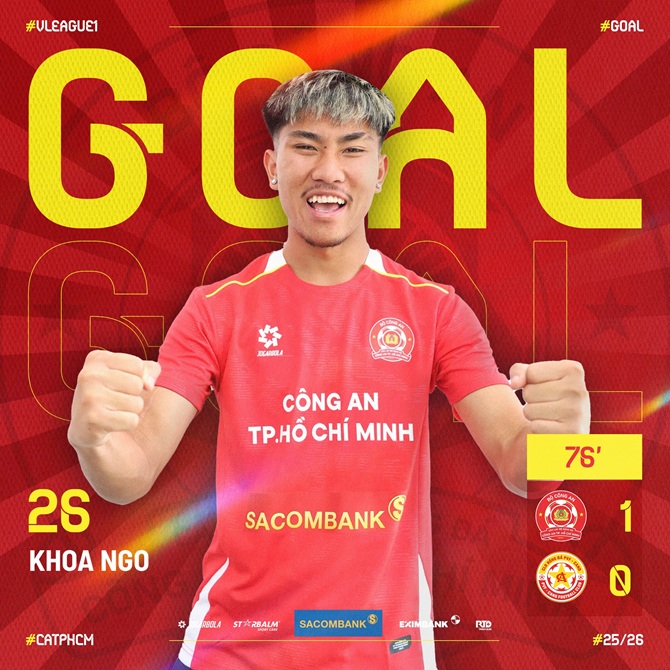 Khoa Ng&ocirc; đ&atilde; ghi b&agrave;n thắng duy nhất.