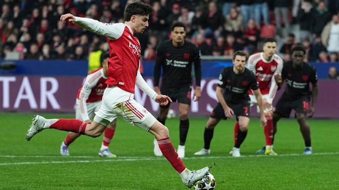 Kai Havertz đ&atilde; giữ lại hy vọng cho Arsenal ở trận lượt đi.