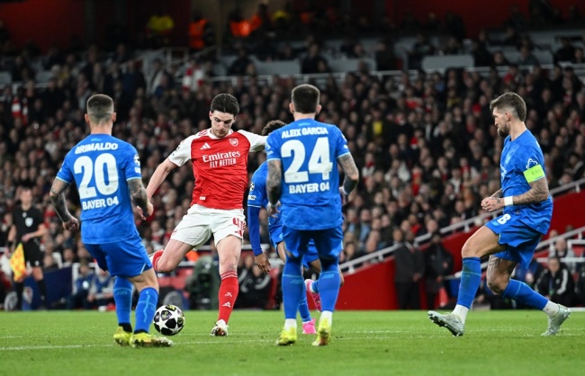 Rice ghi b&agrave;n thắng thứ 2 cho Arsenal.