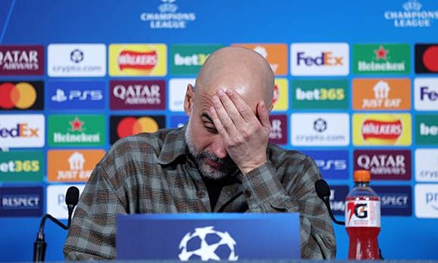 Pep Guardiola tiếc nuối sau trận thua Real Madrid.