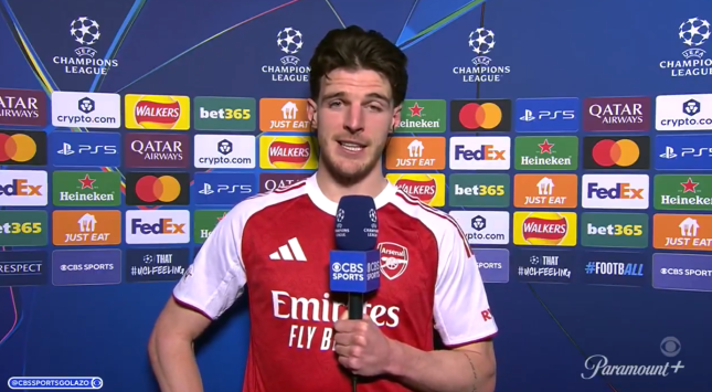 Ảnh bài viết Arsenal vào tứ kết C1, Declan Rice gửi thông điệp đến Man City