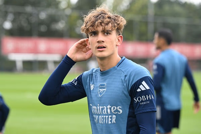 Ảnh bài viết Hai sao Arsenal khiến thần đồng Max Dowman nể phục