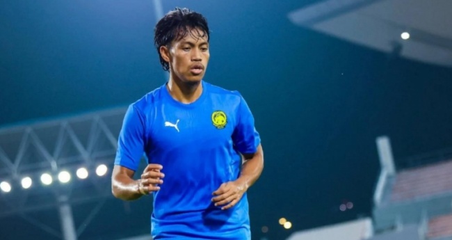 Syahmi Safari trong màu áo tuyển Malaysia.