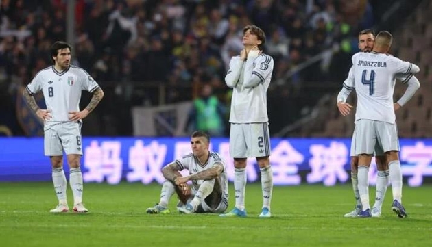 Tuyển Ý thêm một lần lỡ hẹn với World Cup.