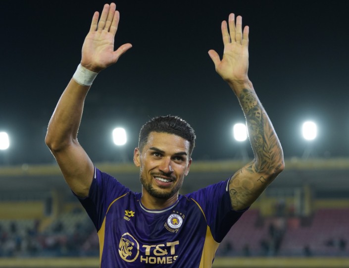 Đỗ Hoàng Hên là gương mặt đáng chú ý bên phía Hà Nội FC. Ảnh: Hà Nội FC.