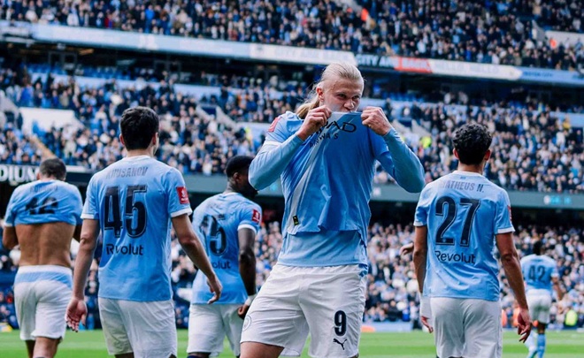 Haaland đã có trận đấu chói sáng.