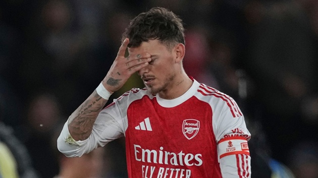 Ben White mắc sai lầm đáng trách khiến Arsenal thua trận