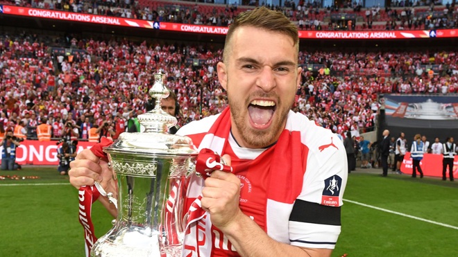  Ramsey c&oacute; những năm th&aacute;ng th&agrave;nh c&ocirc;ng với Arsenal.