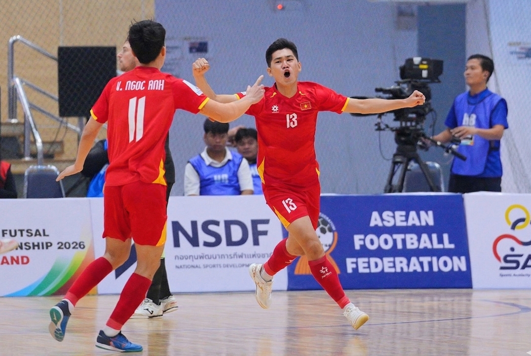 Futsal Việt Nam có chiến thắng tưng bừng trước Australia. Ảnh: VFF.