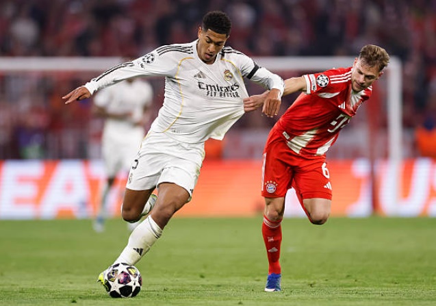 Tiền vệ: Jude Bellingham (6.2). Một trận đấu tròn vai nhưng thiếu sự bùng nổ thường thấy của ngôi sao người Anh. Bellingham hoạt động rộng trong vai trò box-to-box, tích cực tranh chấp và phát động tấn công, song anh thiếu đi những khoảnh khắc quyết định để giúp đội khách tạo nên khác biệt.

Tiền vệ: Brahim Diaz (6.9.) Diaz chơi đầy nỗ lực trong khoảng thời gian có mặt trên sân. Anh tạo ra một vài cơ hội nguy hiểm nhờ kỹ thuật cá nhân lắt léo và sự sáng tạo trong các pha phối hợp nhỏ. Sự hiện diện của anh giúp lối đá tấn công của Real thanh thoát hơn nhiều trong hiệp một.

Tiền đạo: Kylian Mbappe (7.1). Mbappe cho thấy đẳng cấp với một bàn thắng quan trọng sau tình huống phản công sắc lẹm. Tốc độ của anh luôn là mối đe dọa thường trực đối với hàng thủ Bayern, dù đôi khi anh có thể chơi đồng đội hơn trong các pha xử lý cuối cùng để tối ưu hóa cơ hội.

Tiền đạo: Vinicius Junior (7.0). Ngôi sao người Brazil để lại dấu ấn đậm nét với pha kiến tạo dọn cỗ cho Mbappe lập công. Anh suýt chút nữa đã có bàn thắng cho riêng mình nếu cú dứt điểm cuối hiệp một không tìm đến đúng xà ngang. Sang hiệp hai, Vinicius thi đấu nỗ lực nhưng bị các hậu vệ đối phương chăm sóc quá kỹ.

Eduardo Camavinga (4.4): Vào sân thay cho Brahim Diaz ở phút 60. Tiền vệ người Pháp khởi đầu đầy hứa hẹn nhưng ngay sau đó đã có một khoảnh khắc thiếu kiềm chế, nhận tấm thẻ vàng thứ hai khiến Real Madrid lâm vào thế mất người và sụp đổ ở cuối trận.