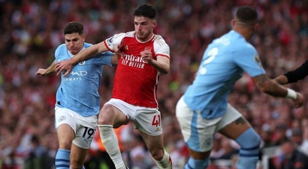 Rice tự tin đối đầu Man City.