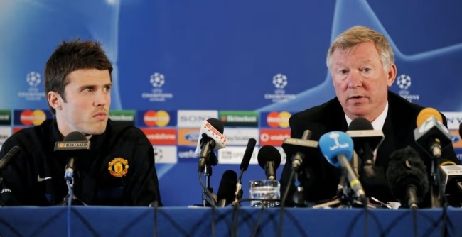 Carrick và Sir Alex.