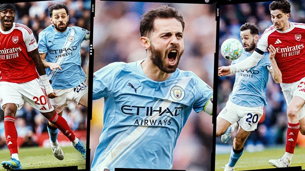 Bernardo Silva tỏa sáng trong ngày Man City hạ Arsenal