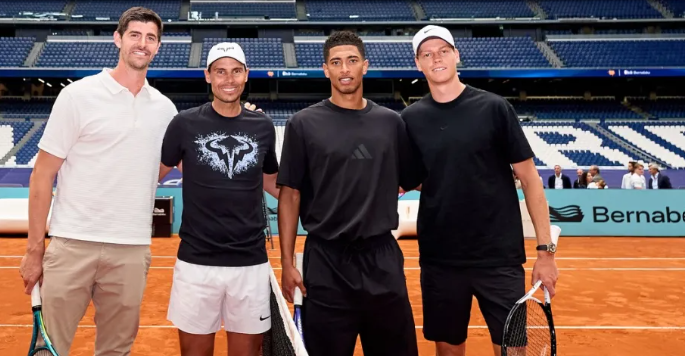 Ảnh bài viết Nadal cùng dàn sao Real Madrid đấu tennis tại Bernabeu