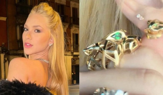 Ảnh bài viết Bạn gái Vinicius khoe bộ trang sức báo đen trị giá 40.000 USD