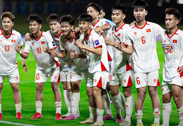 U17 Việt Nam chuẩn bị đối đầu thử thách lớn mang tên U17 Hàn Quốc. Ảnh: VFF