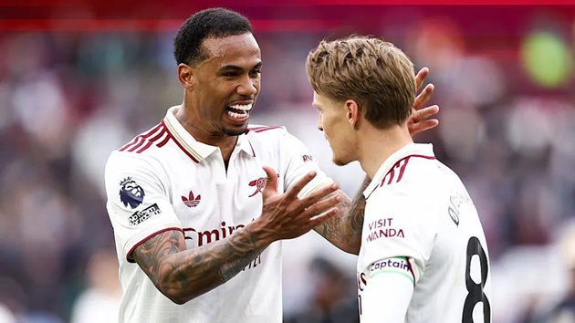 Odegaard kiến tạo bàn thắng duy nhất cho Arsenal.