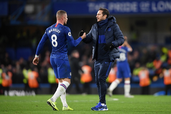 Barkley và Lampard khi còn ở Chelsea.