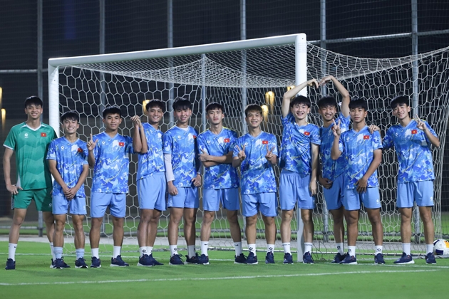U17 Việt Nam đã sẵn sàng cho cuộc đối đầu U17 UAE. Ảnh: VFF