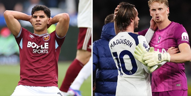 West Ham và Tottenham giành suất trụ hạng.