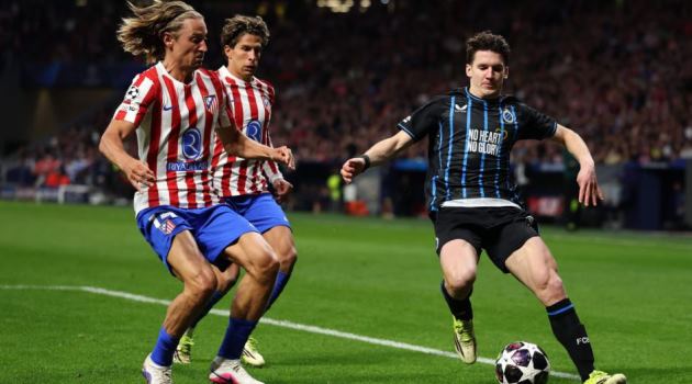 Christos Tzolis bùng nổ trong trận đấu với Atletico.