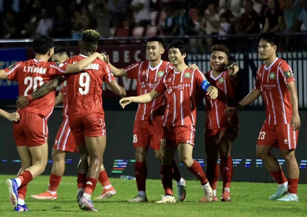 Công Phượng cùng các đồng đội có cơ hội lớn thăng hạng V-League. Ảnh: CLB Trường Tươi Đồng Nai