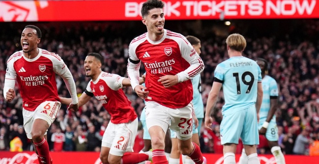 Ảnh bài viết Havertz sắm vai người hùng, Arsenal tạo khoảng cách 5 điểm với Man City