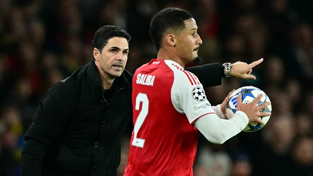 Arteta đã bị Saliba thuyết phục.