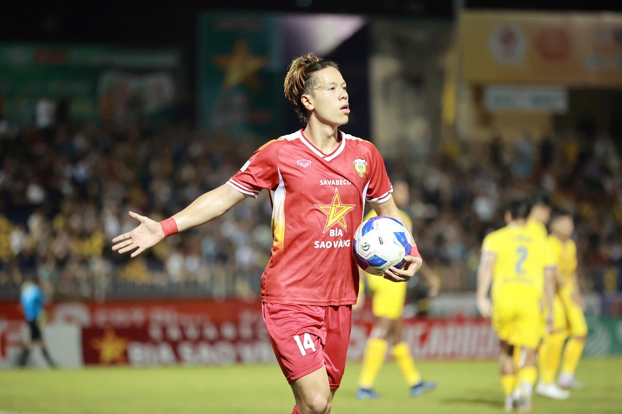 Viktor Lê là nhân tố đáng chú ý của Hà Tĩnh. Ảnh: Hà Tĩnh FC.