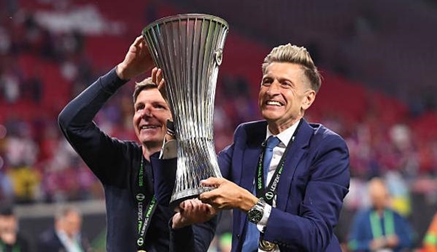 Oliver Glasner giúp Crystal Palace giành chức vô địch Conference League.