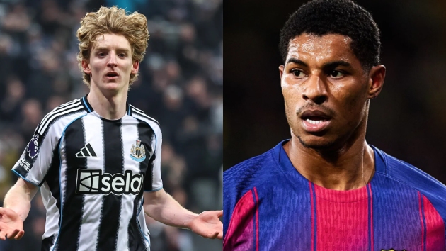 Thương vụ Gordon khiến mong muốn tiếp tục ở lại Barca của Rashford bị lung lay.