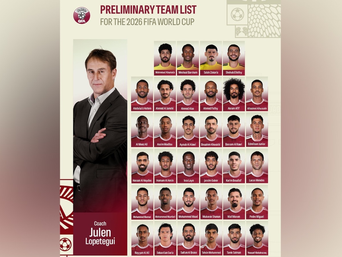 Danh sách sơ bộ tuyển Qatar tại World Cup 2026.