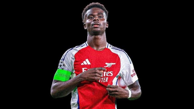 Saka là đầu tàu đáng tin cậy của Arsenal.