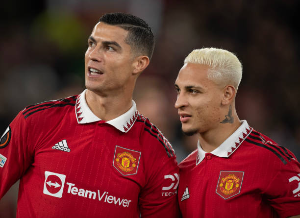 Antony từng sát cánh cùng Ronaldo ở Man Utd.