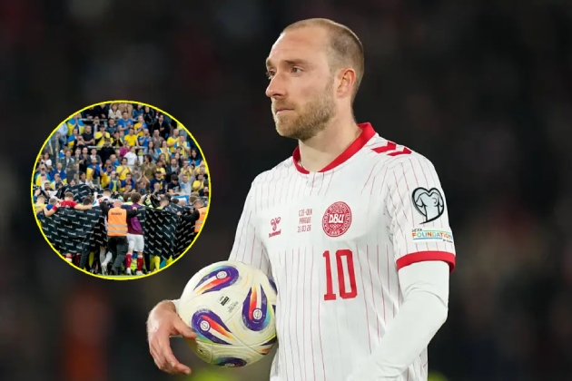 Eriksen khiến NHM không khỏi lo lắng khi đổ gục xuống sân trong trận giao hữu với Ukraine.