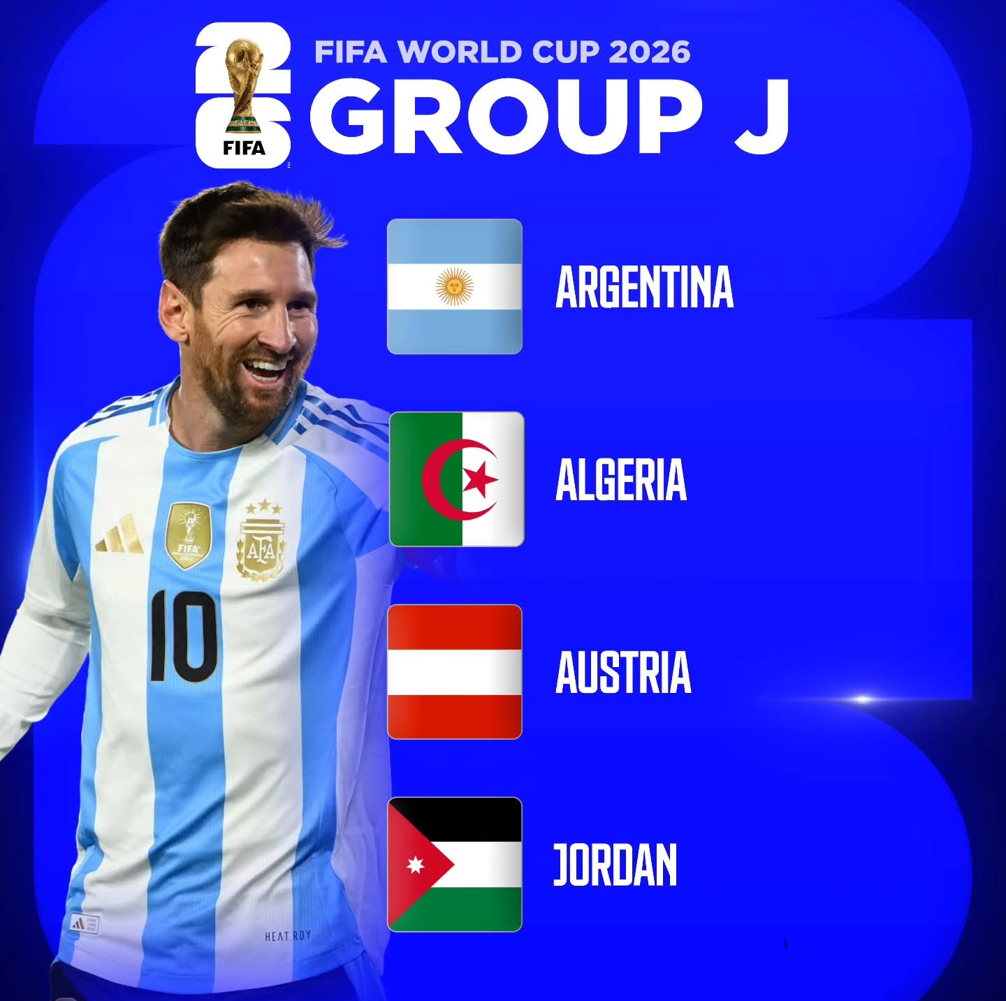 Argentina nhận lá thăm thuận lợi tại World Cup.