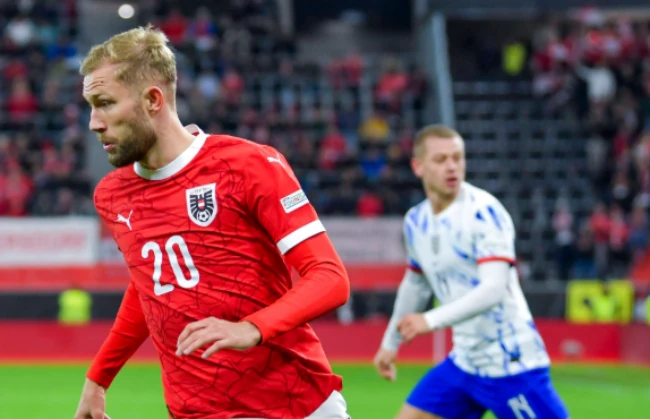 Konrad Laimer là nhân tố trụ cột của Áo.