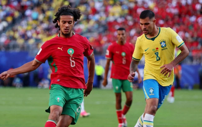 Ayyoub Bouaddi chơi thăng hoa trước Brazil.
