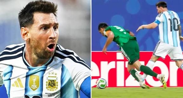 Pha vào bóng tranh cãi của Lionel Messi.