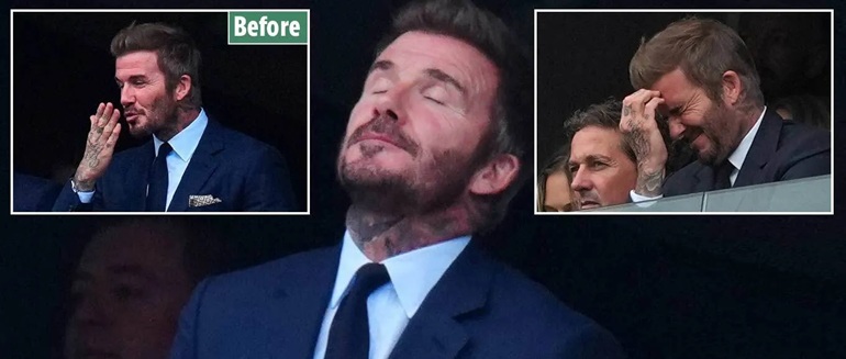 Ảnh bài viết Biểu cảm của Beckham thay đổi theo màn trình diễn của tuyển Anh