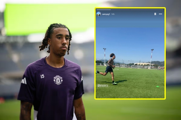 Ảnh bài viết Leny Yoro tự rèn thể lực, quyết bám trụ ở Man United