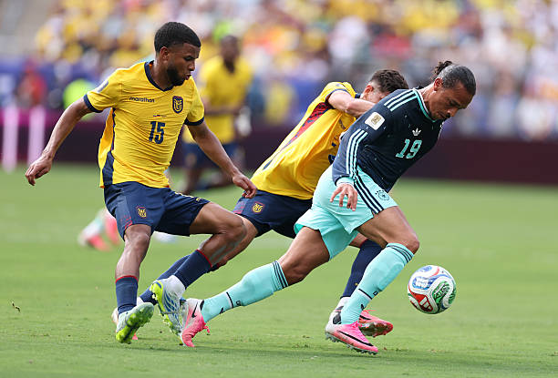 Leroy Sane sớm mở tỷ số cho tuyển Đức ở trận đấu với Ecuador. Ảnh: Getty Images.