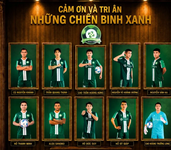 Đồng Nai chia tay 10 cầu thủ. Ảnh: Fanpage CLB Đồng Nai.